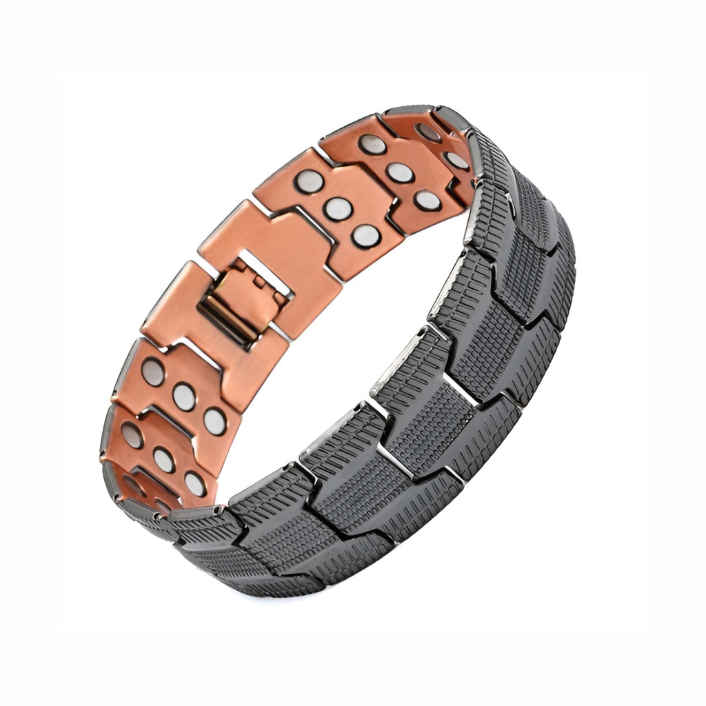 Stylish Black & Copper Magnetic Bracelet