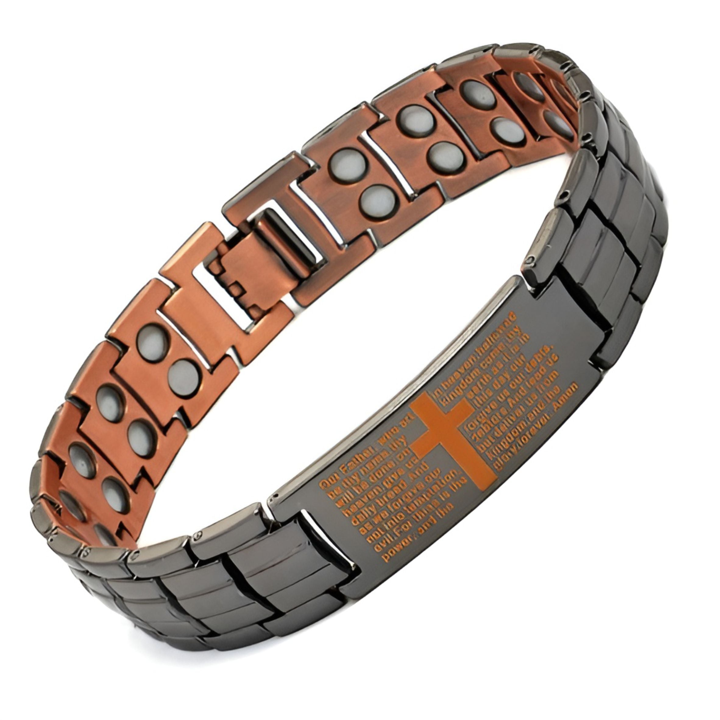 Men’s Copper & Black Magnetic Bracelet